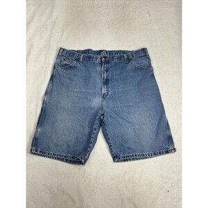Dickies Men’s Carpenter Jean Shorts Size 42 Baggy Blue Denim Medium Wash